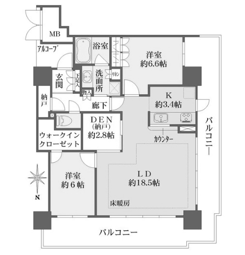 物件○○の間取り図